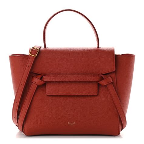 celine nano fox red|CELINE Grained Calfskin Nano Belt Bag Fox Red .